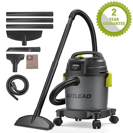 Nass- und Trockensauger, AUTLEAD 1000W, 10L Mehrzwecksauger mit Blasfunktion und Schalldämpfer, 7.5m Arbeitsbereich, inkl. 3 
