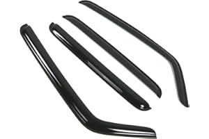 TuningPros Outside Mount Window Vent Visors Rain Guards Compatible with Hummer H3 H3T 2006-2010 | Side Window Wind Deflectors Rain Shields | Smoke Tinted, 4 Pcs Set, DGWV-245