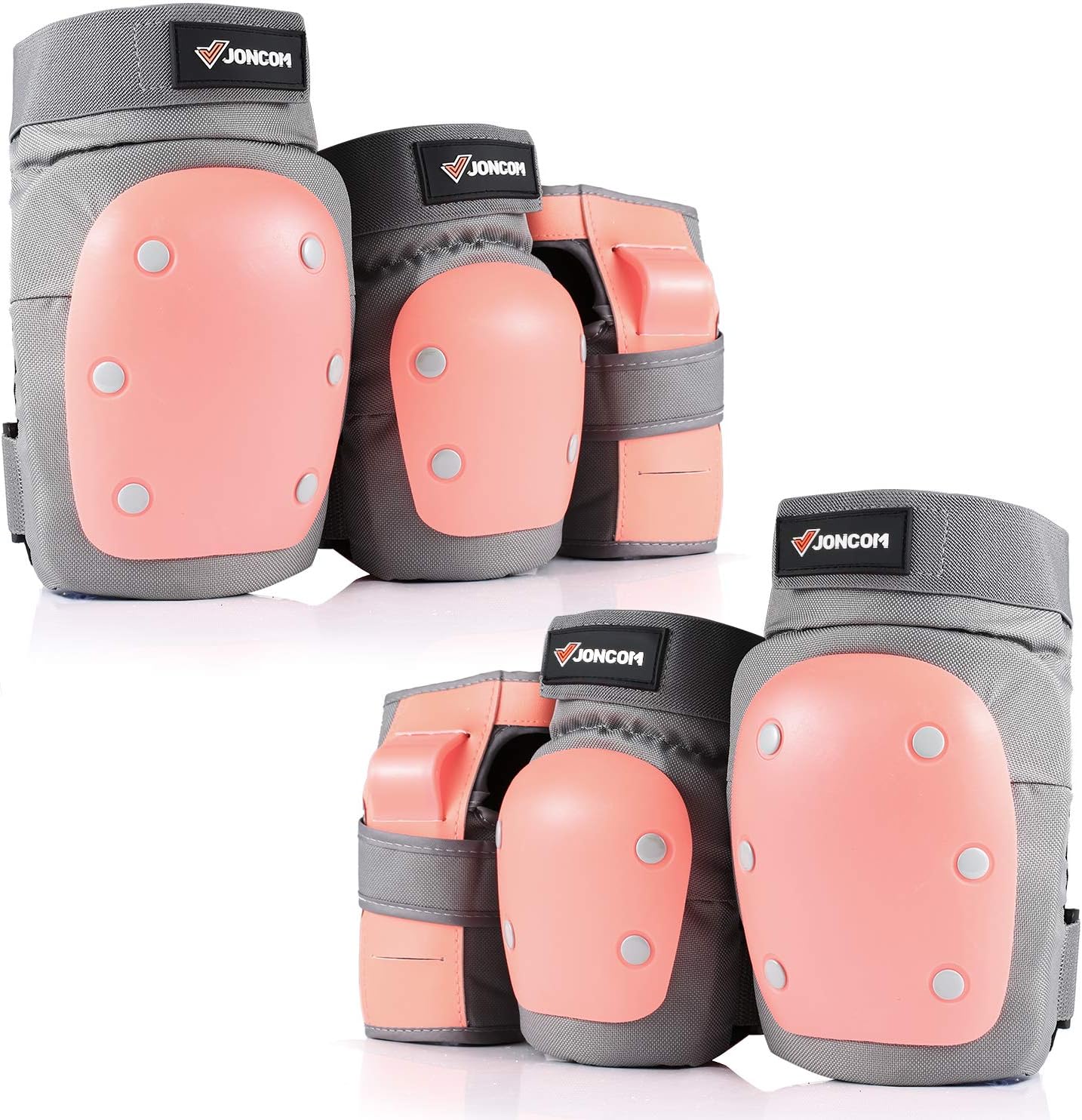 JONCOM Kids Youth Adult Skateboard Elbow Pads Knee Pads with Wrist Guards 3 in 1 Protective Gear Set for Skateboarding Skating Cycling Biking Bicycle Scooter : Sports & Outdoors