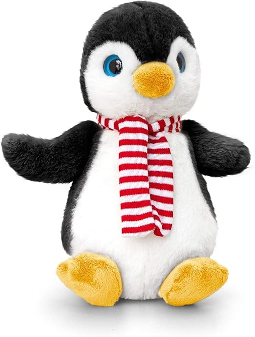 Keel Toys Penguin with Scarf Soft Toy Stuffed Animal 25cm