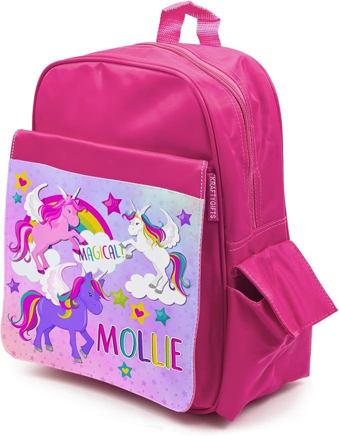 Personalised Pencil Case BABY UNICORN Holographic Shiny Silver Girl School KS106