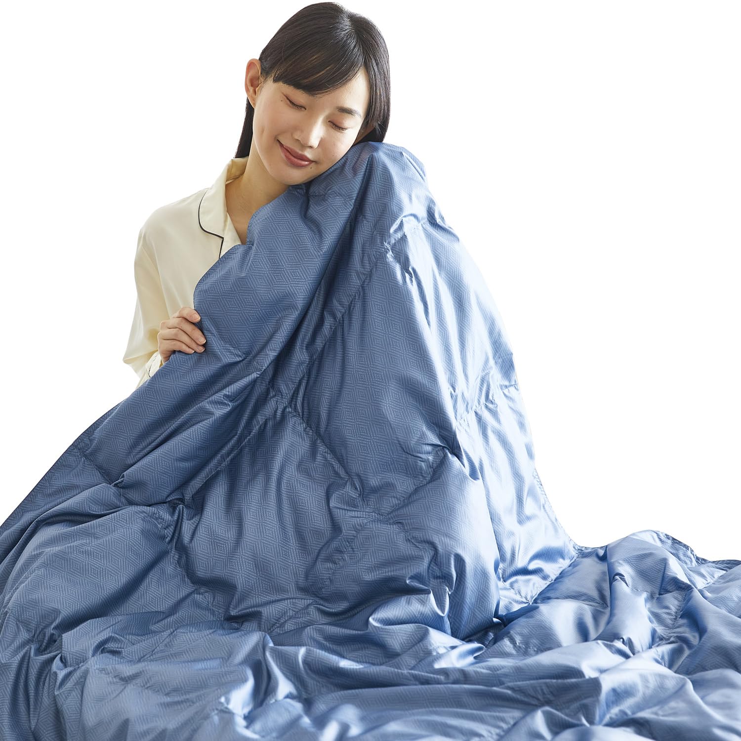 昭和西川 ダウンケット 羽毛布団 春 夏 秋用 シングル 軽量 薄手 洗える 掛け布団 肌掛けふとん オールシーズン 肌掛け ホワイトダックダウン50％ 0.25kg シングル シングルロング 150×210cm ネイビー 2211273111319商品画像