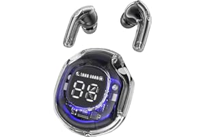 ACEFAST Wireless Earphones Bluetooth 5.3 Headphones LED Power Display Mini Crystal in-Ear Earbuds with Wireless Charging Case