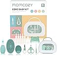 Momcozy Core Baby Kit, Baby Shower & Registry Essential Kit for Grooming&Health&Cleansing Care, Includes Nail File Kits, Nasal Aspirator, Gas Relief Tubes, Bath Brushes, Toothbrush, Comb, Storage Case