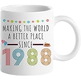 Choinn 1988 38th Birthday Gifts for Women Men, Turning 38 Years Old Birthday Gift Coffee Mug for Mom, Dad, Grandma, Grandpa, 38th birthday Gifts Ideas, Fathers Day Mothers Day Christmas 11oz Cup