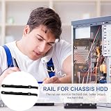 Hemobllo 3.5 Inch HDD Mounting Rails Pair ABS Plastic Tool-Free PC Drive Holder view 2