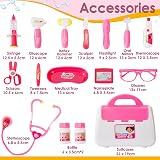 BUYGER Girls Doctor Nurse Vet Set Toys with Lights Stethoscope Carry Case view 5