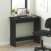 Furinno Simplistic 31-in Black Computer Desk with Drawers, Black Espresso | Small Office Desk, Rectangular Home Office Desk, Gaming Desk for Home Office, Bedroom, Study Room