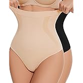 YADIFEN Tummy Control Thong Shapewear for Women High Waist Body Shaper Briefs Seamless Thong Shapewear for Women