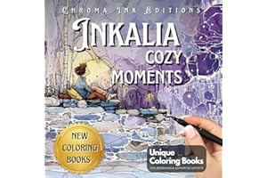 Inkalia Cozy Moments: Stress-Relief Tracing with Just One Black Pen: A Coloring Book for Adults and Teens, Follow the White Lines for a Meditative Creative Escape (Inkalia Cozy Edition)