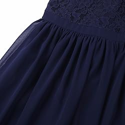 iEFiEL Girls Halter Lace Chiffon Flower Wedding