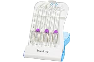 Hwxtoxy Replacement Tips for Waterpik Water Flosser Waterpik' Replacement Parts, Storage Case & AquaFlosser 6 Tips (6 Tips Combo)