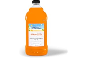 Coolbreeze® Beverages Ready To Use Granita Syrup Frozen Drink Machine Mix - 1/2 Gal Bottle - Mango Slush