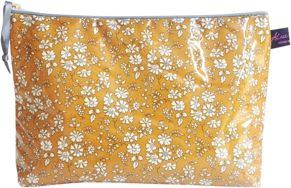 Liberty Fabric Wash Bag in Capel Mustard