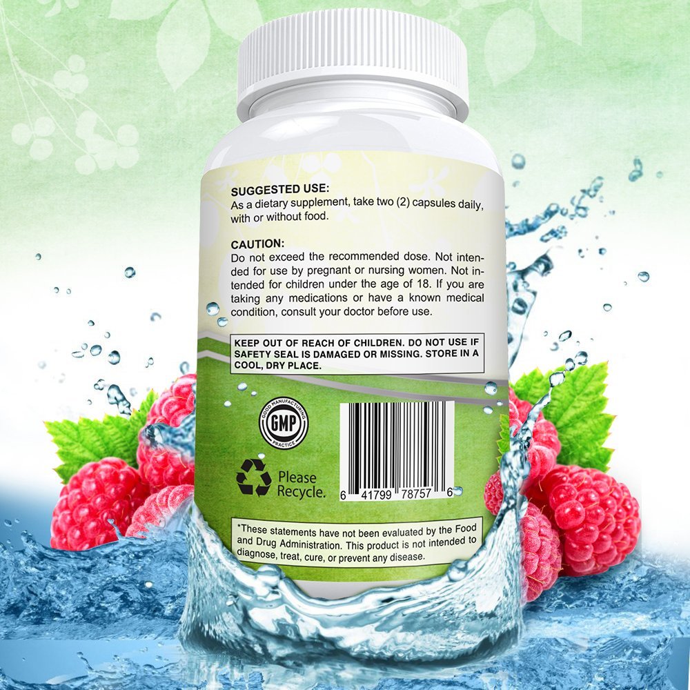 100 Pure Raspberry Ketones 1000mg 180 Capsules All Natural Weight