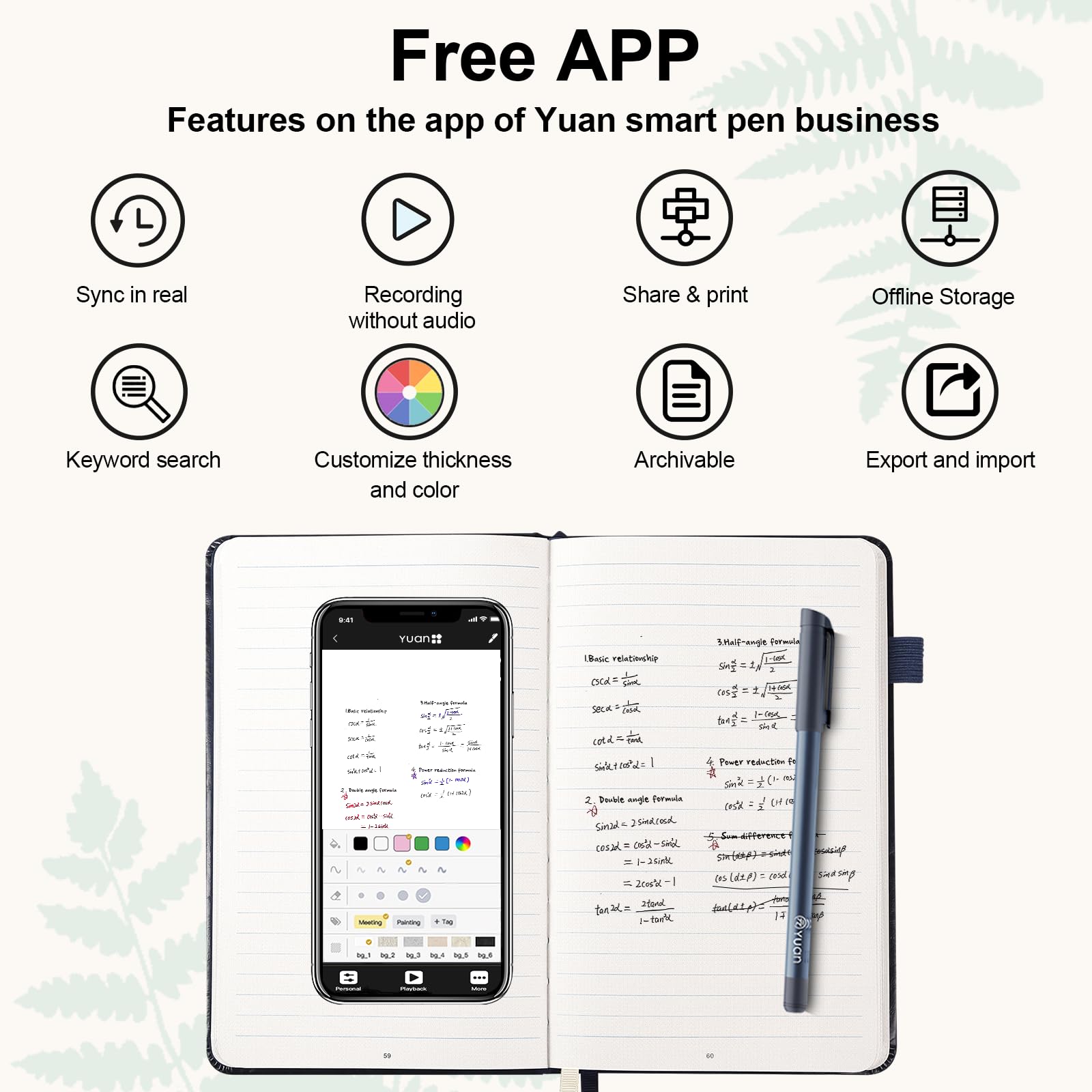 Mua Smart Pen with Real Paper Notebook, Digital Pen for Note Taking ...