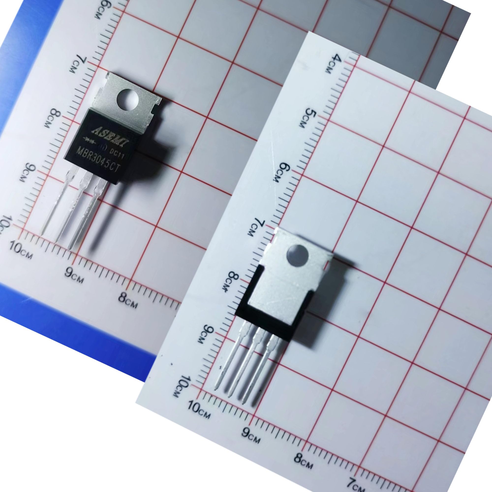(Pack of 10pcs) MBR3045CT ASEMI TO-220AB Mikron Chip Schottky Barrier Diode 30a 45v for Converter