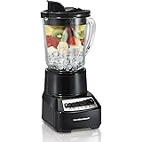 Hamilton Beach Wave Crusher Blender For Shakes and Smoothies With 40 Oz Glass Jar and 14 Functions, Ice Sabre Blades & 700 Wa