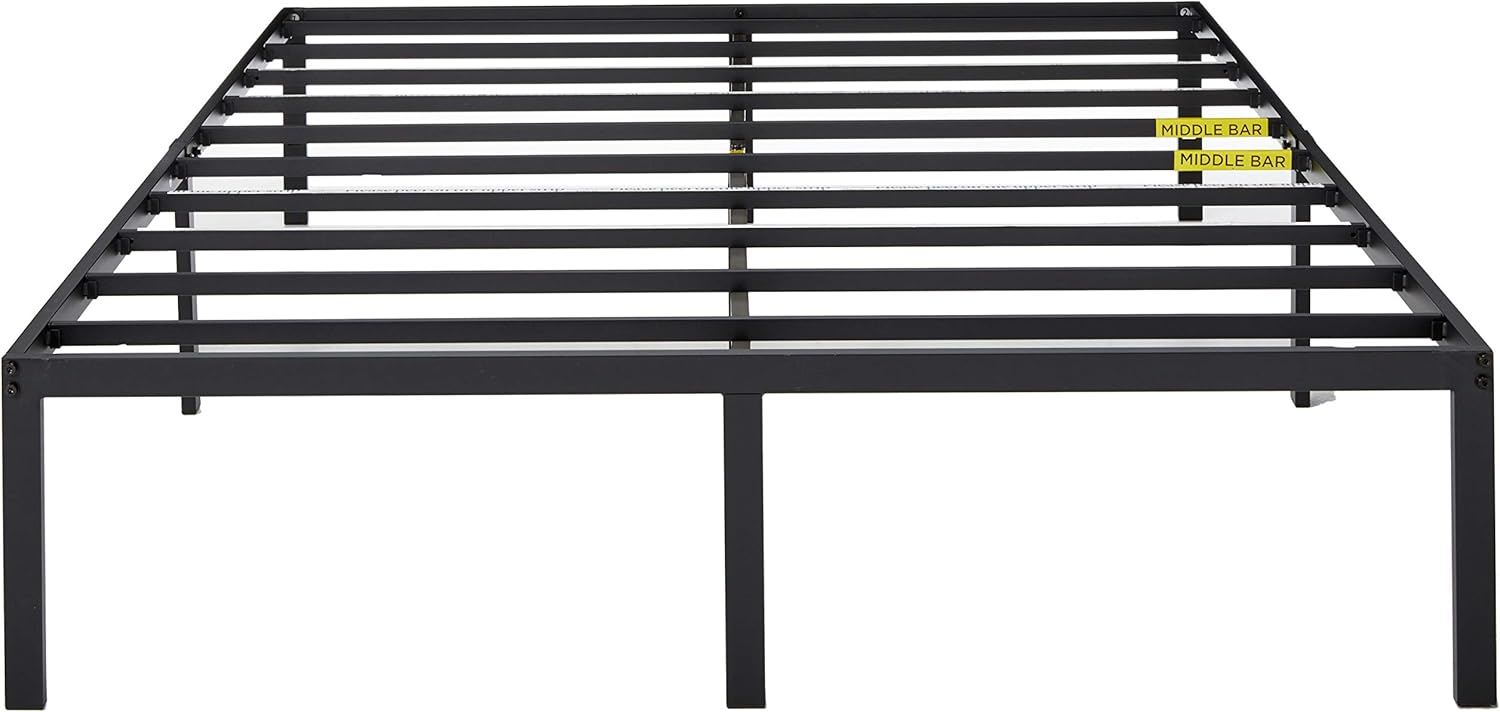 Zinus Yelena 14 Inch Classic Metal Platform Bed Frame with Steel Slat Support / Mattress Foundation, Queen,AZ-MPSC-14Q,Black: Furniture & Decor