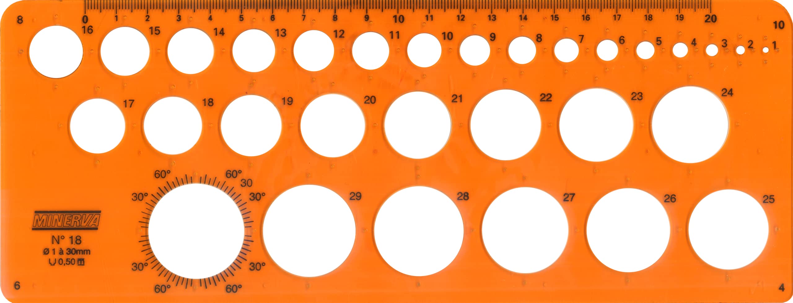 Minerve TRACE18 Circle Stencil Even/Odd Orange