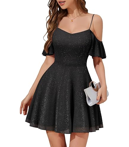 CIDER Sequin Mini Dress Ruched Glitter