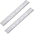 eBoot 2 Pack Stainless Steel Ruler Machinist Engineer Ruler, Metric Ruler with Markings 1/8, 1/16, 1/32, 1/64 Inch for Engineering, School, Office, Architect, and Drawing (6 Inch)