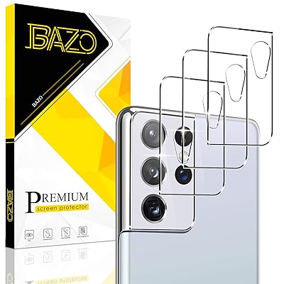 BAZO 3 Samsung галактикасы S21 Ultra 5G （ 6.8 дюйм ), 9H қаттылығы Back Camera Protector HD Clear [ Іс Friendly ] [ көпіршік Free ]