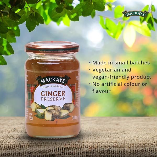 MACKAYS GINGER PRESERVE, 12 OUNCE