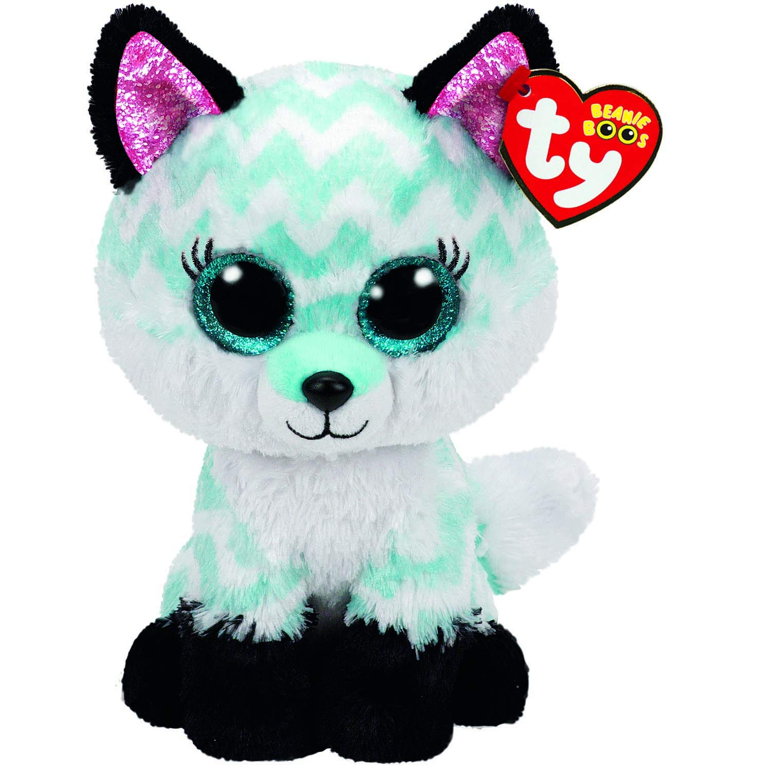 Ty Beanie Boos Atlas Aqua Fox 9" - Beanie Baby Soft Plush Toy - Collectible Cuddly Stuffed Teddy
