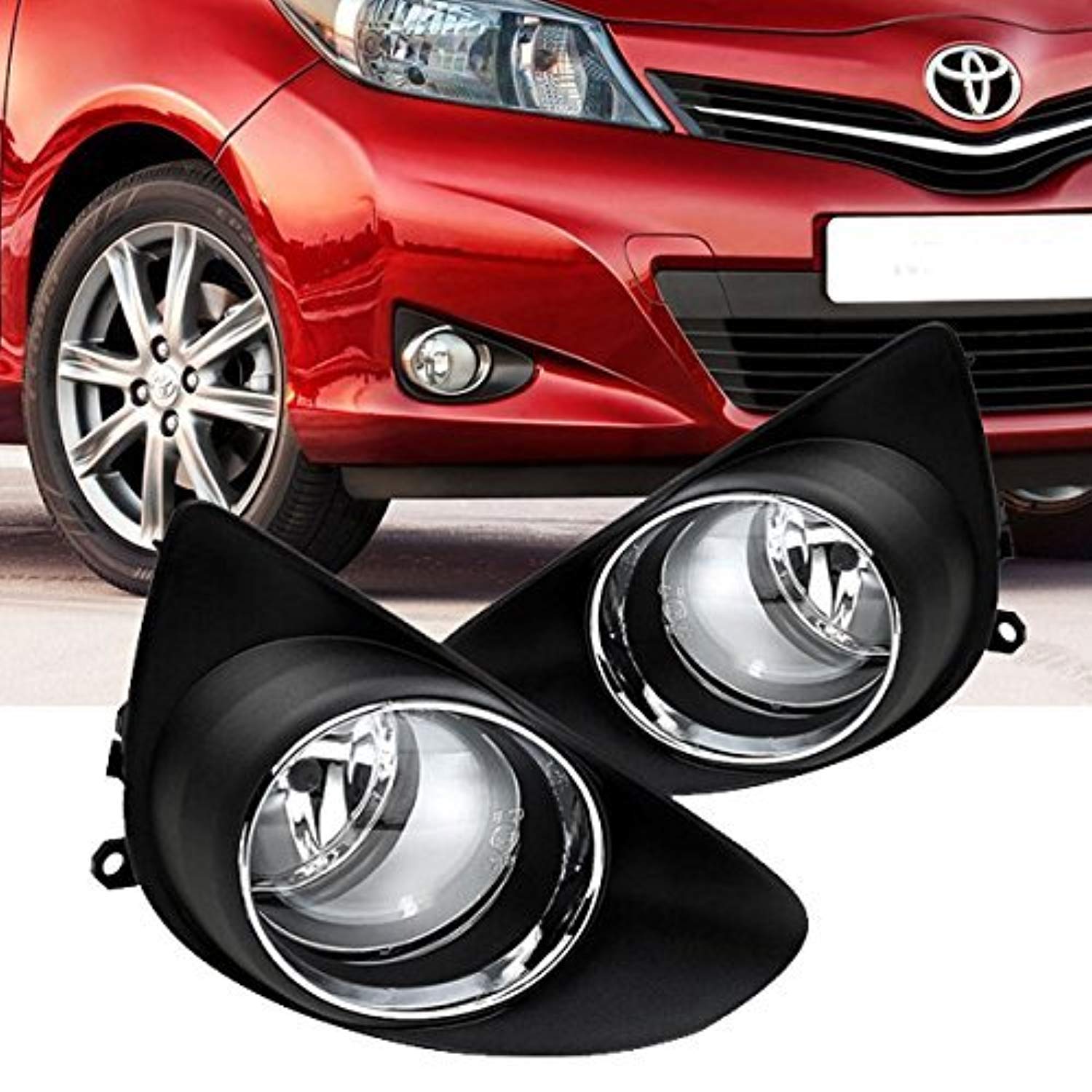 Amazon.com: Remarkable Power Fit For 2012-2014 Toyota Yaris Hatchback Fog  Lights Kit Bumper Lamps w/Switch Wiring harness bulb Housing FL7023:  Automotive