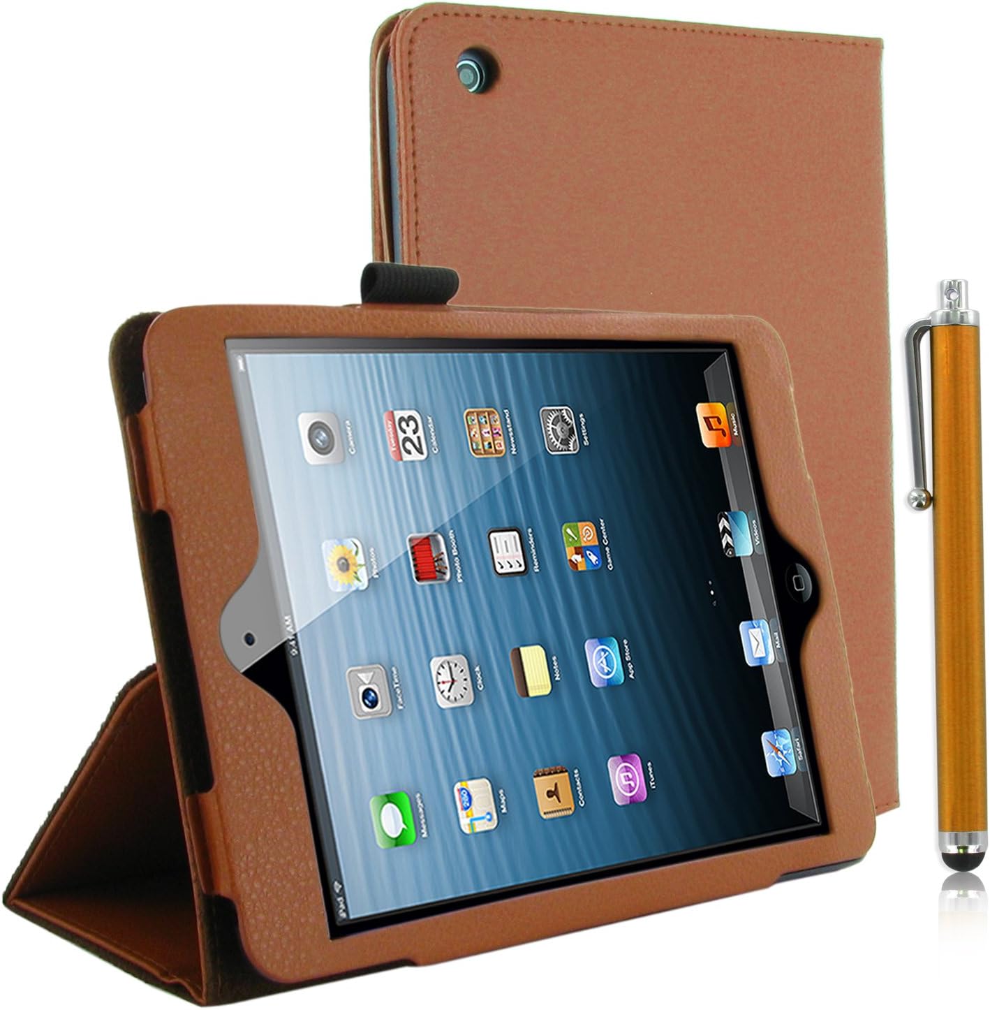Kolay Leather Wallet Case with Stand for iPad