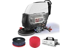 AIOLITH Self-Propelled Commercial Floor Scrubber, 22" Cleaning Path, 17-Gal, Lithium Battery Powered, Auto Floor Cleaning Machine with Accessories for Schools, Hospitals, Airports, Warehouses