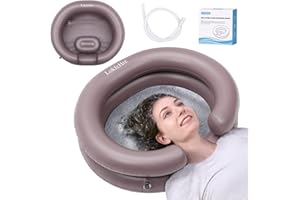 LOKFEHRE Large Portable Inflatable Hair Washing Basin for Bedridden - Wash Hair in Bed with Inflatable Shampoo Bowl.Hair Washing Basin for Elderly,Disabled,Injured,Ideal Inflatable Sink for Locs Detox