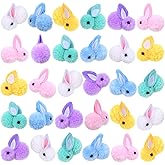 Yanbuny 30 Pcs Mini Plush Easter Bunny Animals Miniature Stuffed Easter Rabbit Toys Soft Tiny Rabbit Doll for Easter Basket Stuffers DIY Easter Party Decorations