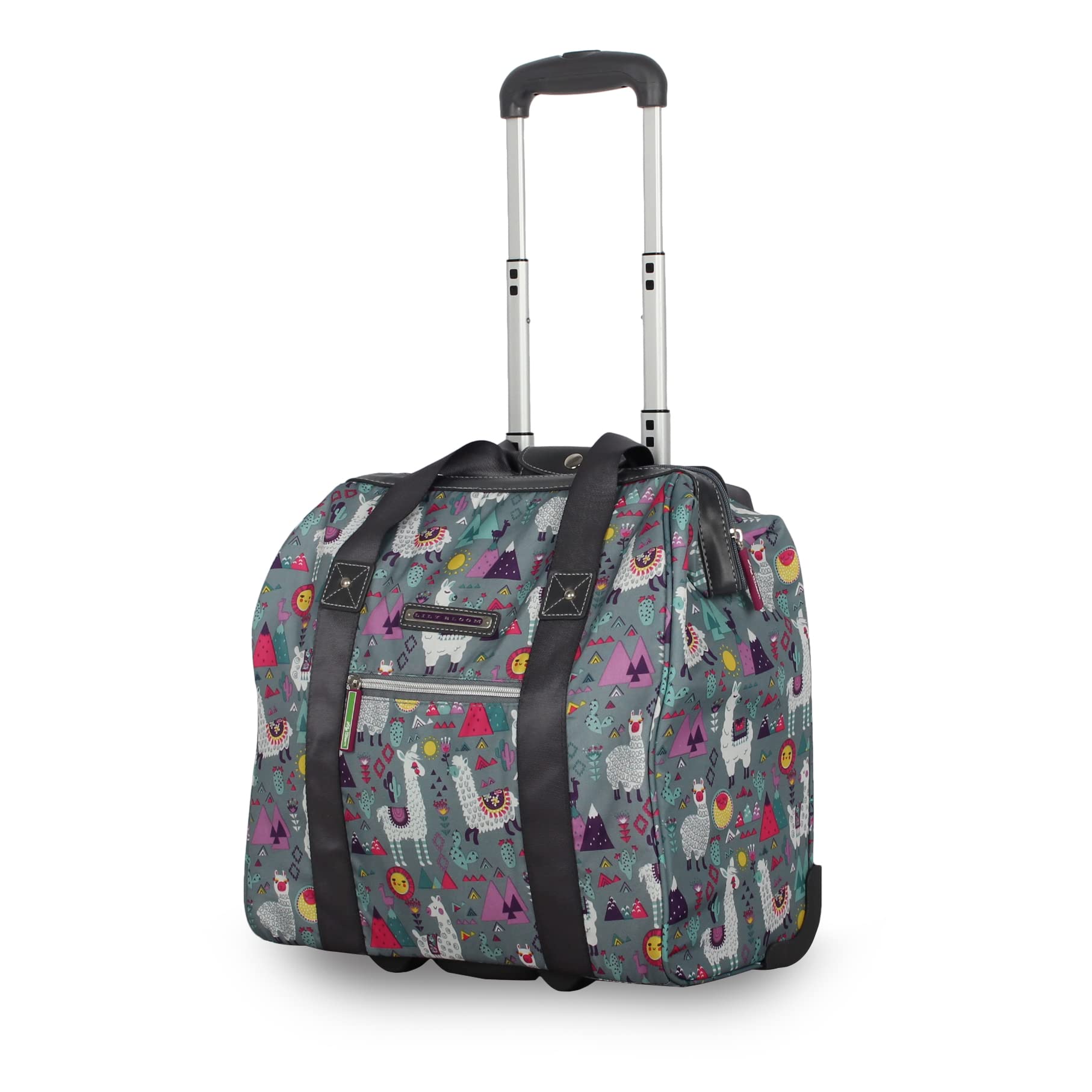 Photo 1 of ** SOLD AS IS, NO REFUND/RETURN** SEE COMMENTS!
Lily Bloom Designer Under the Seat Tote Cabin Luggage Collection - 15 Inch Patterned Carry on Bag For Women - Lightweight Suitcase with 2 Rolling Wheels (Llama Mama)