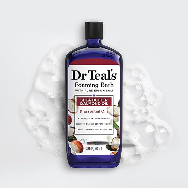 DR TEAL’S FOAMING BATH WITH PURE EPSOM SALT, SHEA BUTTER & ALMOND, 34 FL OZ