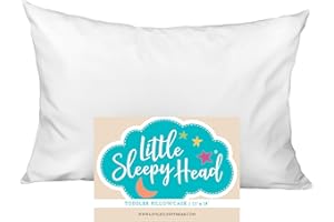 Little Sleepy Head Toddler Pillowcase, 100% Cotton & Hypoallergenic Pillow Case for Toddler Pillow, Snug Fit Envelope Pillowcase, 13x18 Pillowcase, Pilllow Sold Separately (White Envelope)