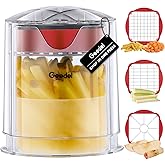 French Fry Cutter, Professional Home Style Onion Chopper, Vegetable Chopper Dicer Manual, Easy to Clean, Ultra Sharp Blades T