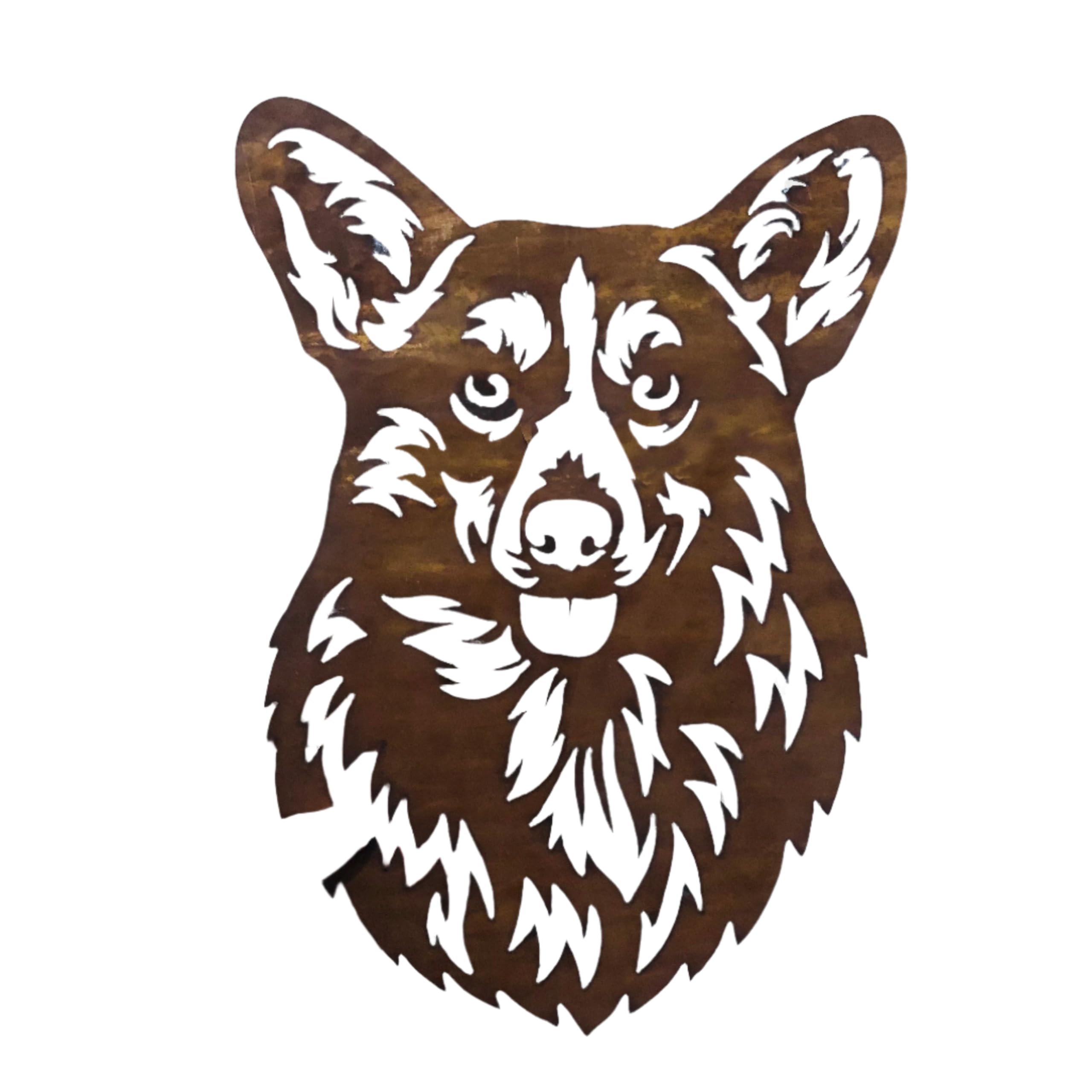 Image Industry Corgi - Dog Garden Art Sculpture/Garden Ornament/Rusty Metal Dog/Metal Garden Sculpture/Metal Art (Large 300mm x 413mm)