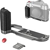 SMALLRIG X-T50 Handgrip, Silicone L-Shape Handle for FUJIFILM X-T50 Camera, Built-in Quick Release Plate for Arca, with Shutter Button and Hot Shoe Cover, Charcoal Silver - 4712