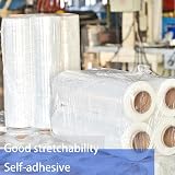 WELSTIK Stretch Film 80 Gauge 5 Inch x 1000 Feet with Blue Anti Slip Handle 2 view 4
