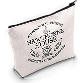 VAMSII Book Inspired Gift Book Fan Makeup Bag Cosmetic Bag Bookish Merch