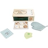 Pearhead Wooden Bakery Play Food Set, 25-Piece Baking Oven Toy | Cookie Accessories, Montessori Pretend Kitchen Play, Preschool Toys for Toddler, Developmental Learning, Ages 3+