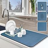 Dish Drying Mat for Kitchen Counter, 16"x24" Dish