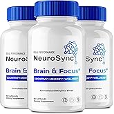 Neuro Sync Capsules - Neuro Sync Advanced Formula Nootropic Supplement Pills for Nerve and Brain Health Support, NeuroSync Brain and Focus All Natural Support Reviews (3 Pack)