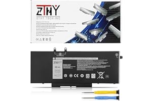 ZTHY 3HWPP Laptop Battery Replacement for Dell Latitude 5401 5410 5411 5501 5510 5511 Precision 3541 3551 Inspiron 7706 2-in-1 Inspiron 17 7500/7506 2-in-1 Black 10X1J N2NLL 1VY7F 451-BCMN 15.2V 68Wh