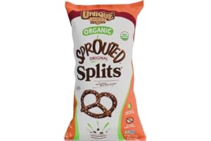 Unique Snacks Sprouted Splits Pretzels, Sprouted Pretzels, Delicious Homestyle Baked Snack Bag, OU Kosher, and Non-GMO Food, No Artificial Flavor, 8 Oz. Bag, Pack of 3