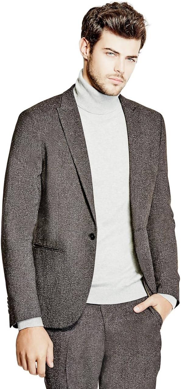 guess double breasted belted wool blend coat
