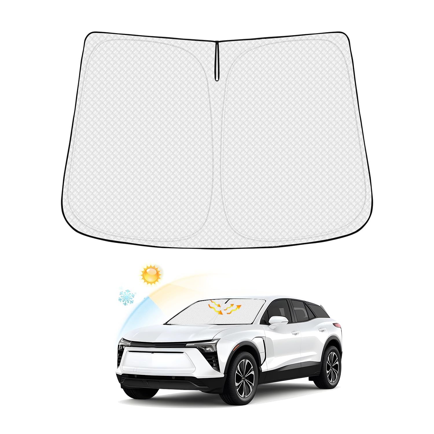 Photo 1 of Canvcle Windshield Sun Shade for 2024-2025 2026 Chevrolet/Chevy Blazer EV&Honda Prologue Accessories Thicken 6-Layer Front Window Sunshade Cover Sun Visor Protector Foldable Block UV Rays