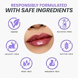 Wonderskin Lip Gloss Red Glitter Top Gloss Long Lasting view 5